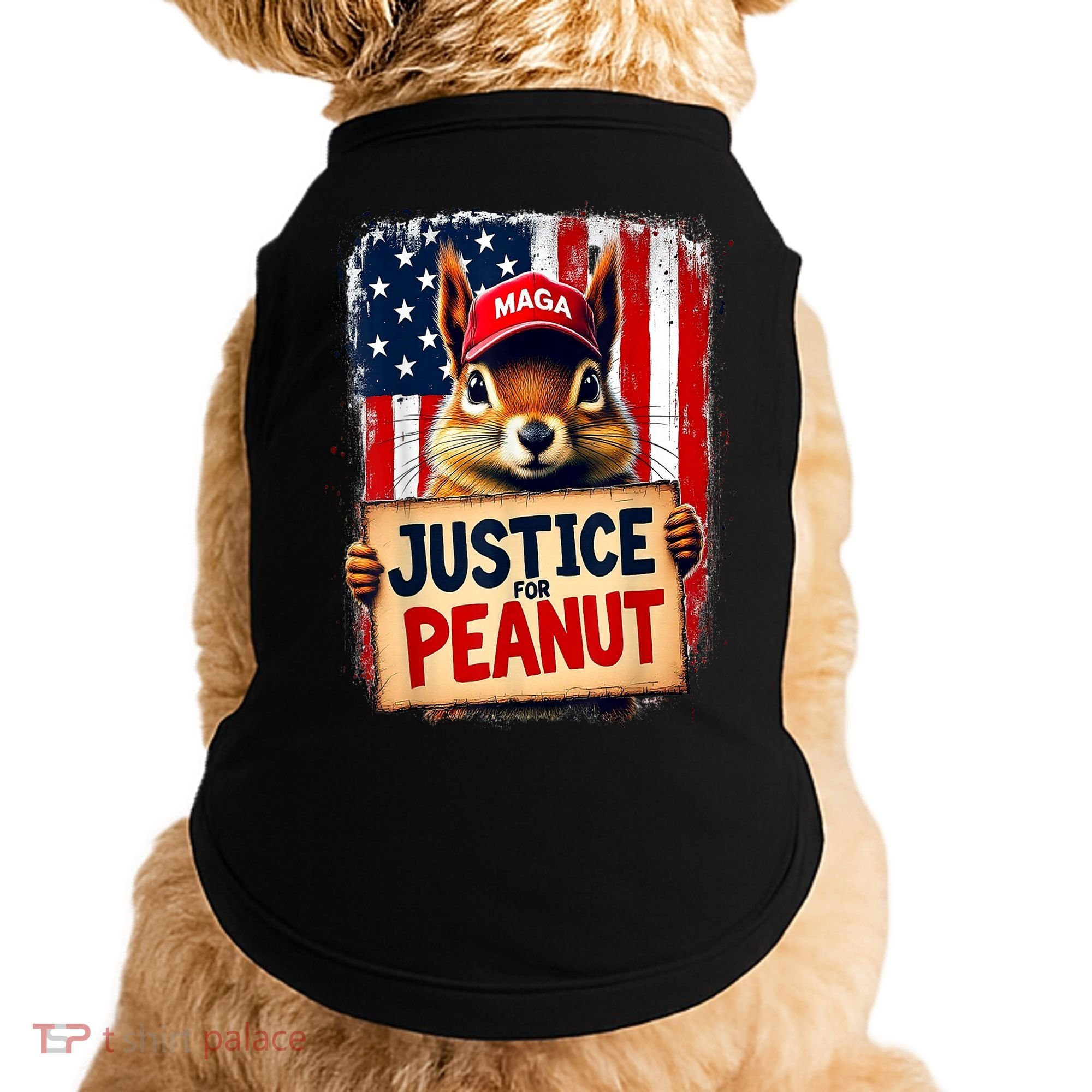 The Squirrel Peanut Squirrel Maga American Flag Justice For Peanut Gift Doggie Tank