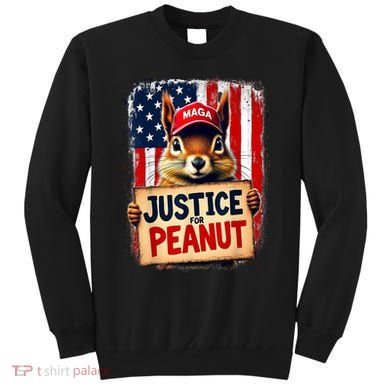 The Squirrel Peanut Squirrel Maga American Flag Justice For Peanut Gift Sweatshirt