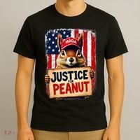 The Squirrel Peanut Squirrel Maga American Flag Justice For Peanut Gift T-Shirt thumb 3