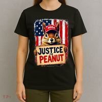The Squirrel Peanut Squirrel Maga American Flag Justice For Peanut Gift T-Shirt thumb 4