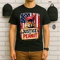The Squirrel Peanut Squirrel Maga American Flag Justice For Peanut Gift T-Shirt thumb 6