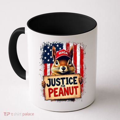 The Squirrel Peanut Squirrel Maga American Flag Justice For Peanut Gift Coffee Mug