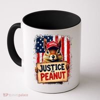 The Squirrel Peanut Squirrel Maga American Flag Justice For Peanut Gift Coffee Mug thumb 0