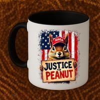 The Squirrel Peanut Squirrel Maga American Flag Justice For Peanut Gift Coffee Mug thumb 2