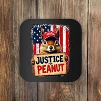 The Squirrel Peanut Squirrel Maga American Flag Justice For Peanut Gift Coaster thumb 0