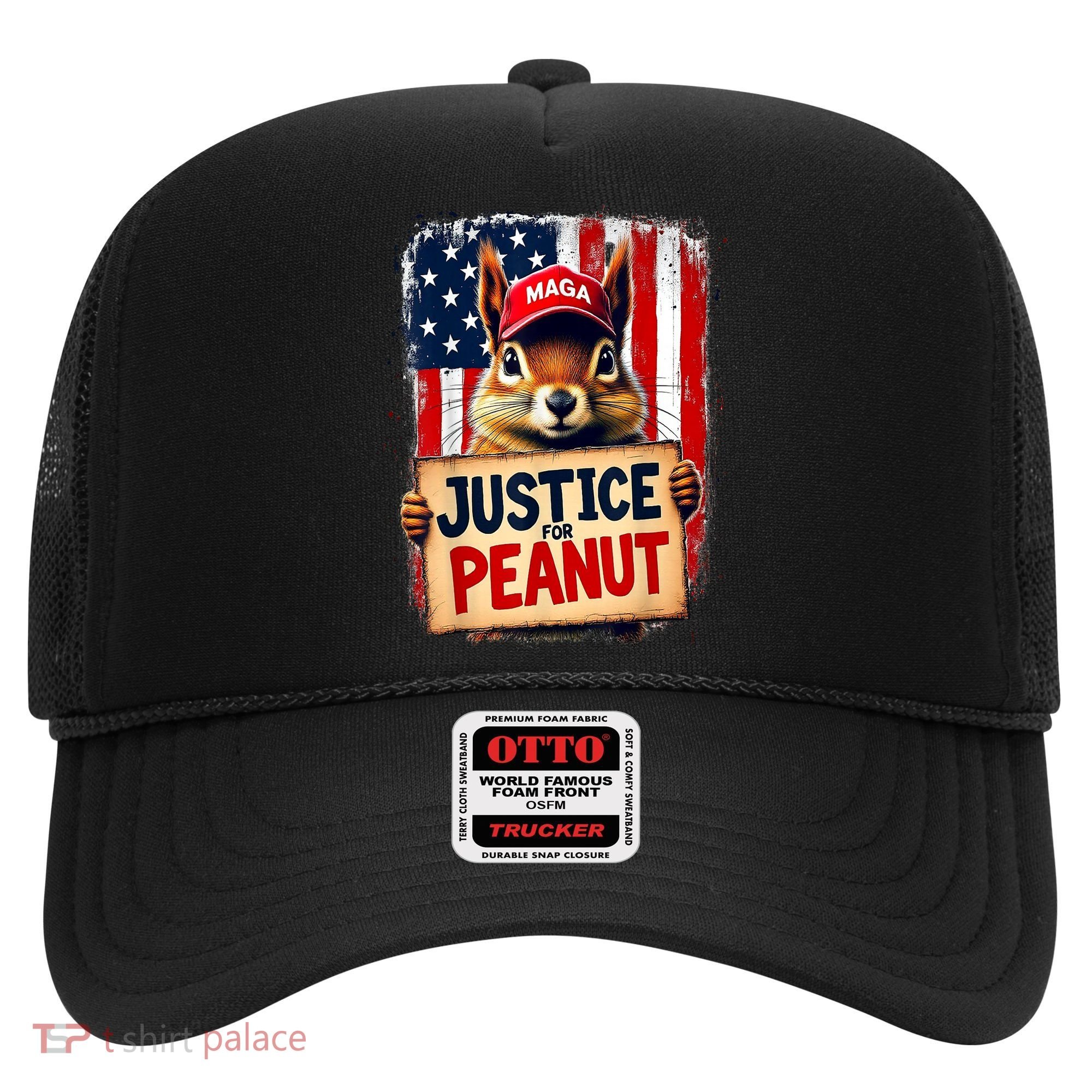 The Squirrel Peanut Squirrel Maga American Flag Justice For Peanut Gift Hat