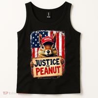 The Squirrel Peanut Squirrel Maga American Flag Justice For Peanut Gift Tank Top thumb 2