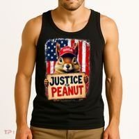 The Squirrel Peanut Squirrel Maga American Flag Justice For Peanut Gift Tank Top thumb 3