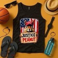 The Squirrel Peanut Squirrel Maga American Flag Justice For Peanut Gift Tank Top thumb 4