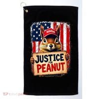 The Squirrel Peanut Squirrel Maga American Flag Justice For Peanut Gift Golf Towel thumb 0