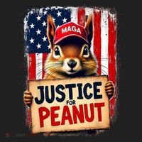 The Squirrel Peanut Squirrel Maga American Flag Justice For Peanut Gift Golf Towel thumb 3
