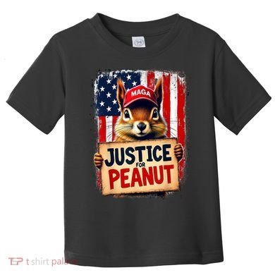 The Squirrel Peanut Squirrel Maga American Flag Justice For Peanut Gift Toddler T-Shirt