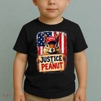 The Squirrel Peanut Squirrel Maga American Flag Justice For Peanut Gift Toddler T-Shirt thumb 2