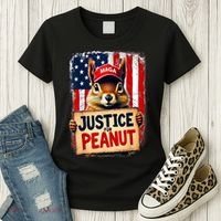 The Squirrel Peanut Squirrel Maga American Flag Justice For Peanut Gift Women's T-Shirt thumb 3