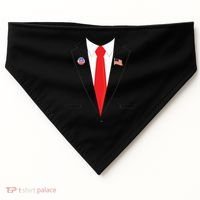 Tuxedo Suit Presidents Day Trump Pin Costume USA-Made Doggie Bandana thumb 0