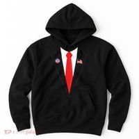 Tuxedo Suit Presidents Day Trump Pin Costume Hoodie thumb 0