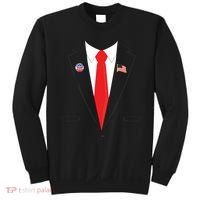 Tuxedo Suit Presidents Day Trump Pin Costume Sweatshirt thumb 0