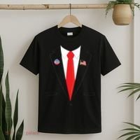 Tuxedo Suit Presidents Day Trump Pin Costume T-Shirt thumb 2