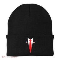Tuxedo Suit Presidents Day Trump Pin Costume Beanie thumb 0