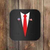 Tuxedo Suit Presidents Day Trump Pin Costume Coaster thumb 0