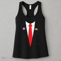 Tuxedo Suit Presidents Day Trump Pin Costume Women's Tank Top thumb 3