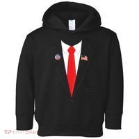 Tuxedo Suit Presidents Day Trump Pin Costume Toddler Hoodie thumb 0