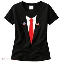 Tuxedo Suit Presidents Day Trump Pin Costume Women's T-Shirt thumb 0