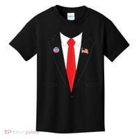 Tuxedo Suit Presidents Day Trump Pin Costume Kids T-Shirt thumb 0