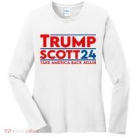 Trump Scott President Trump 2024 Women's Long Sleeve Shirt thumb 0