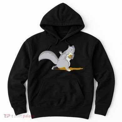 The Squirrel Protect The Nut Cool Vector Design Hoodie