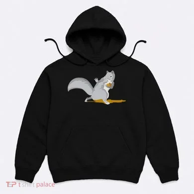 The Squirrel Protect The Nut Cool Vector Design Hoodie
