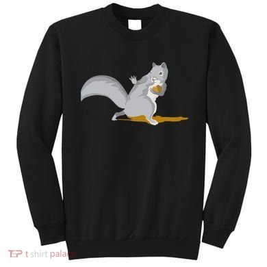 The Squirrel Protect The Nut Cool Vector Design Sweatshirt
