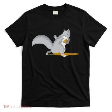 The Squirrel Protect The Nut Cool Vector Design T-Shirt