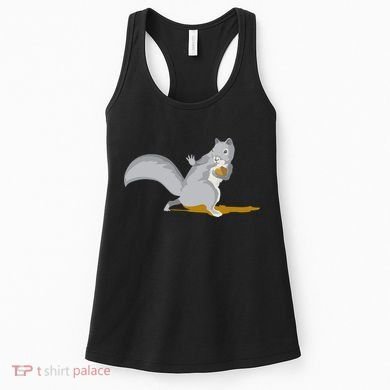 The Squirrel Protect The Nut Cool Vector Design Women's Tank Top