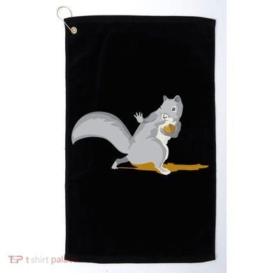 The Squirrel Protect The Nut Cool Vector Design Golf Towel
