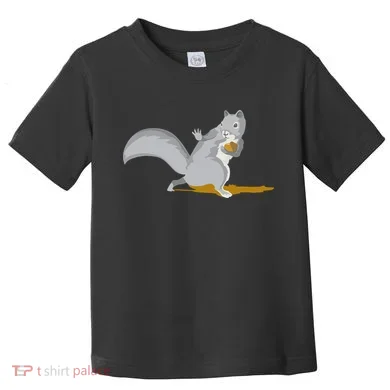 The Squirrel Protect The Nut Cool Vector Design Toddler T-Shirt