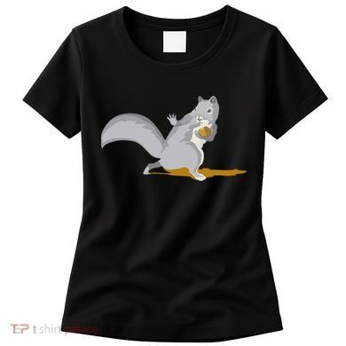 The Squirrel Protect The Nut Cool Vector Design Women's T-Shirt
