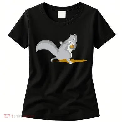 The Squirrel Protect The Nut Cool Vector Design Women's T-Shirt