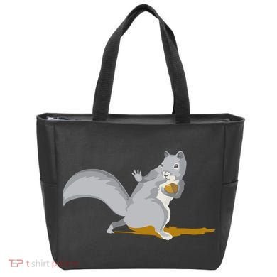 The Squirrel Protect The Nut Cool Vector Design Tote Bag