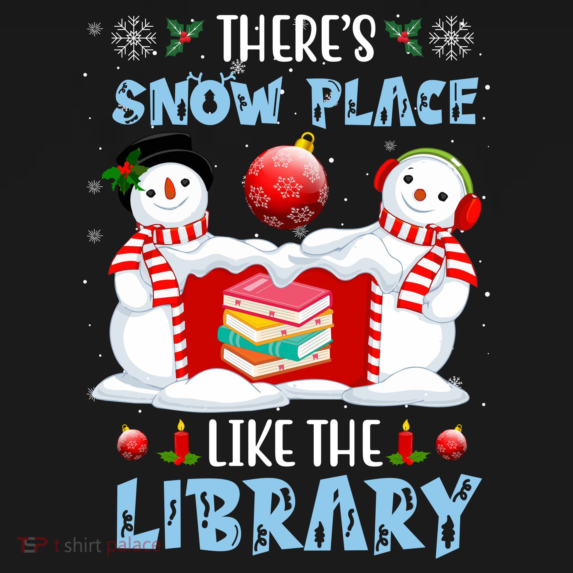 There's Snow Place Like The Library Book Worm Christmas Apron