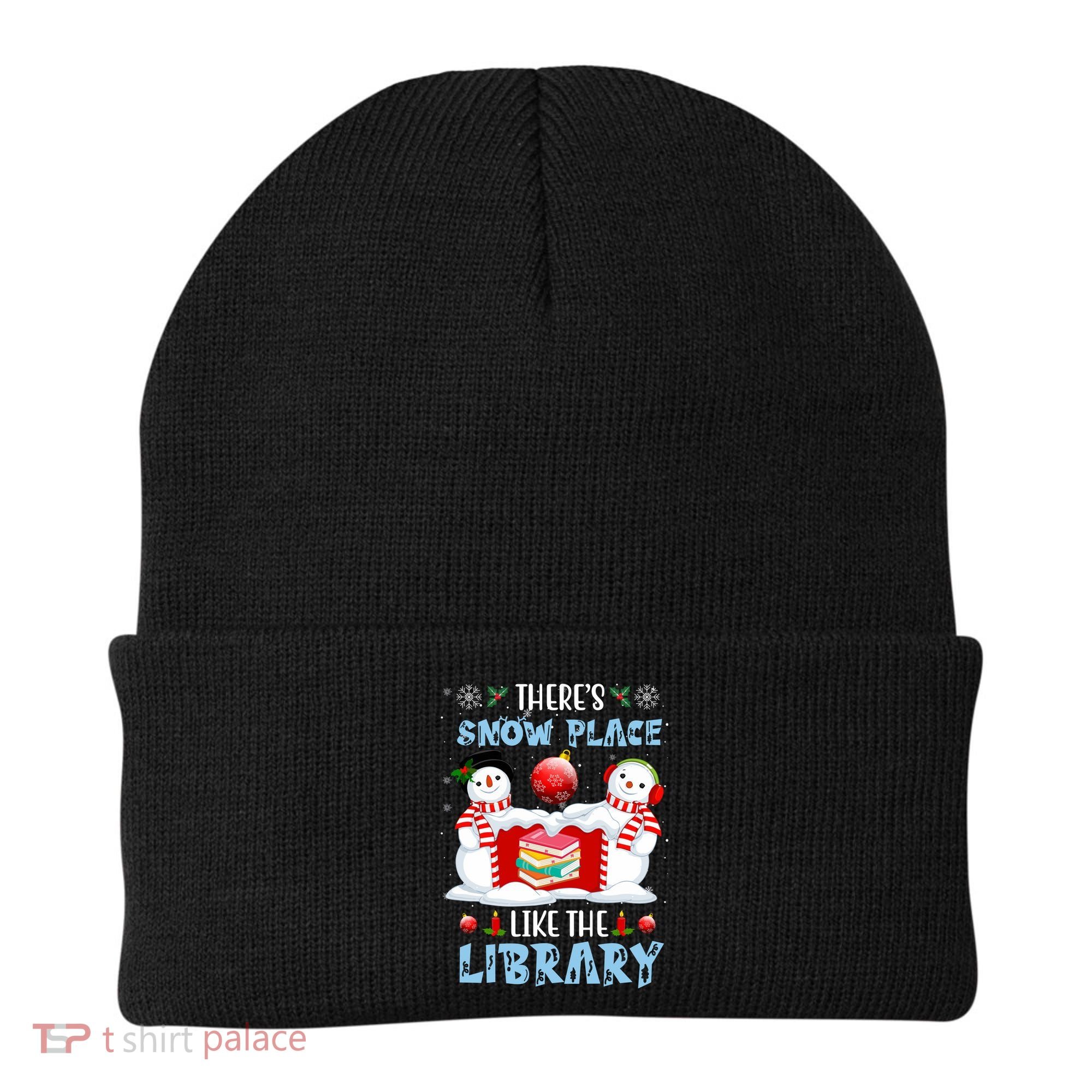 There's Snow Place Like The Library Book Worm Christmas Beanie