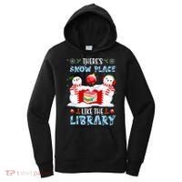 There's Snow Place Like The Library Book Worm Christmas Women's Hoodie thumb 0