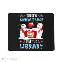 There's Snow Place Like The Library Book Worm Christmas Mousepad thumb 0
