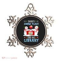 There's Snow Place Like The Library Book Worm Christmas Ornament thumb 0