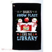 There's Snow Place Like The Library Book Worm Christmas Golf Towel thumb 0