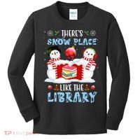There's Snow Place Like The Library Book Worm Christmas Kids Long Sleeve Shirt thumb 0