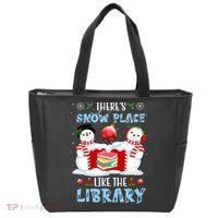 There's Snow Place Like The Library Book Worm Christmas Tote Bag thumb 0