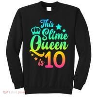 This Slime Queen Is 10 Girl Funny 10th Birthday Party Squad Sweatshirt thumb 0