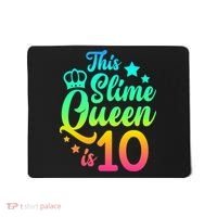 This Slime Queen Is 10 Girl Funny 10th Birthday Party Squad Mousepad thumb 0