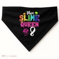 This Slime Queen Is 8th Birthday Crown 8 Years Old Bday USA-Made Doggie Bandana thumb 0